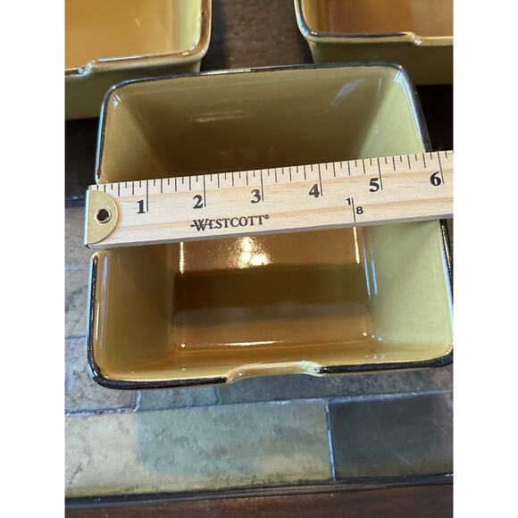 Pottery Barn Bowl ASIAN SQUARE Japan Gold Brown Noodle Ramen Bowls‎ Set Of 2 - Picture 5 of 7